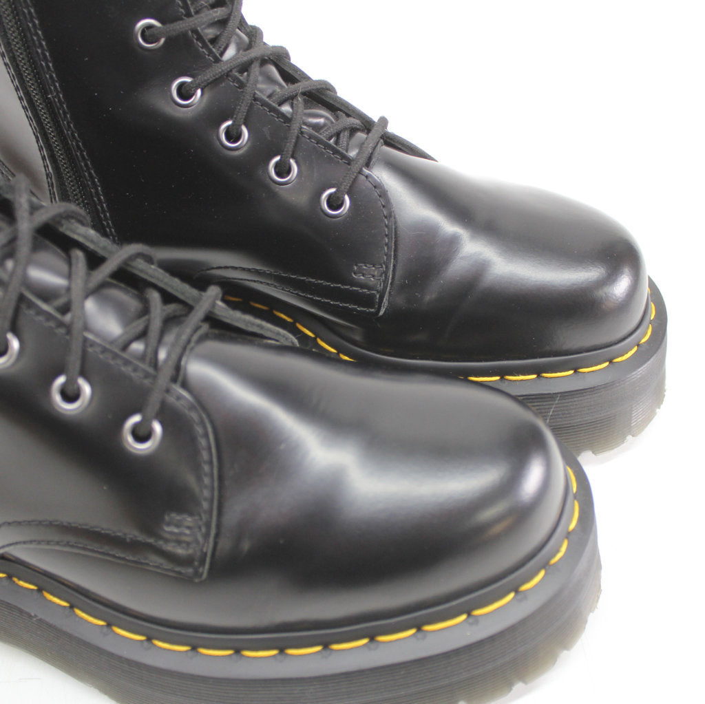 Dr. Martens Jadon Black Unisex Leather Mid-calf 8-eye Boots - UK 7