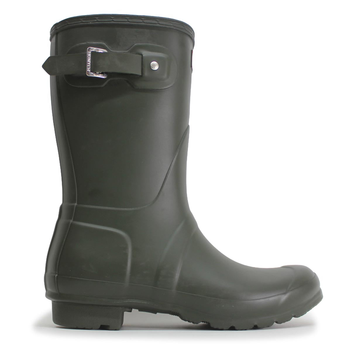 Hunter Original Short Dark Olive Womens Rubber Rain Mid-calf Wellington Boots - UK 6