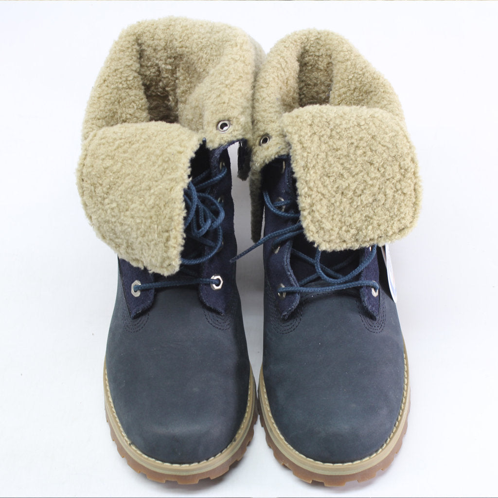 Timberland Authentics 6 inch Shearling Navy Youth Boots - UK 4