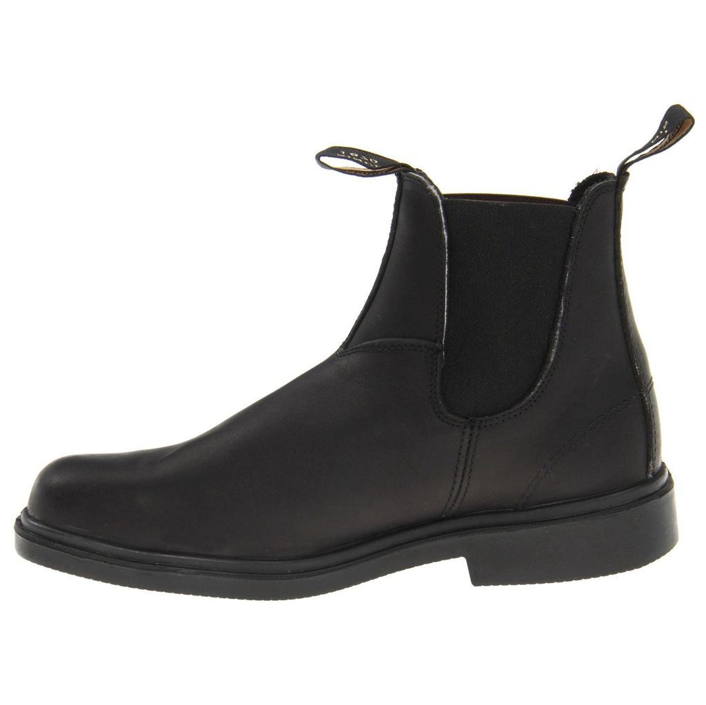 Blundstone 063 Black Unisex Leather Slip-On Square-toe Chelsea Boots - UK 9