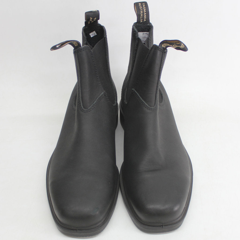 Blundstone 063 Black Unisex Leather Slip-On Square-toe Chelsea Boots - UK 8.5