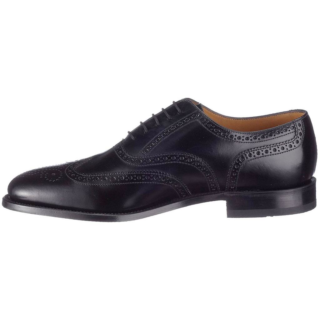 Loake 202 Black Mens Leather Lace-up Brogues Wingtip Oxford Shoes - UK 10