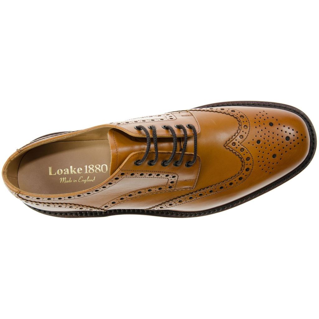 Loake Chester 2 Tan Mens Leather Lace-up Brogues Formal Shoes - UK 8.5