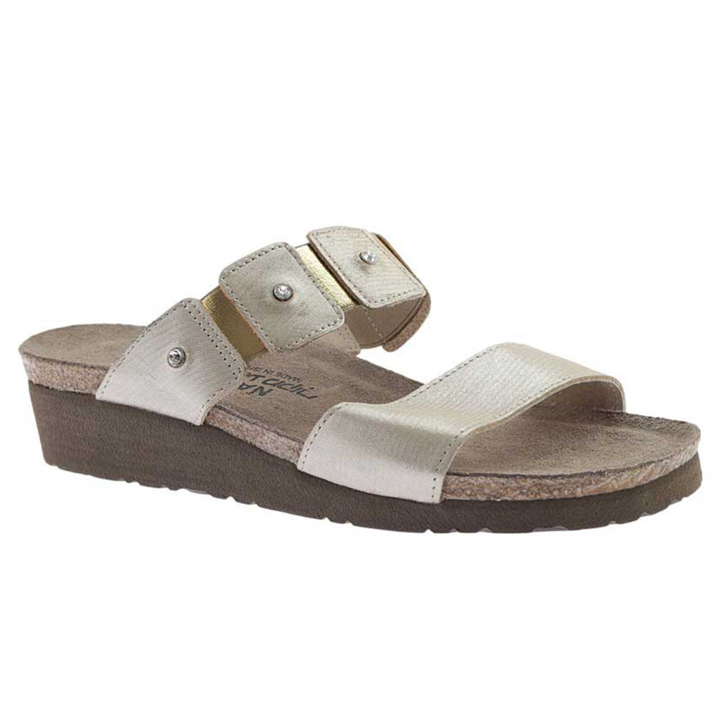 Naot Ashley Gold Womens Leather Slide Sandals - UK 6