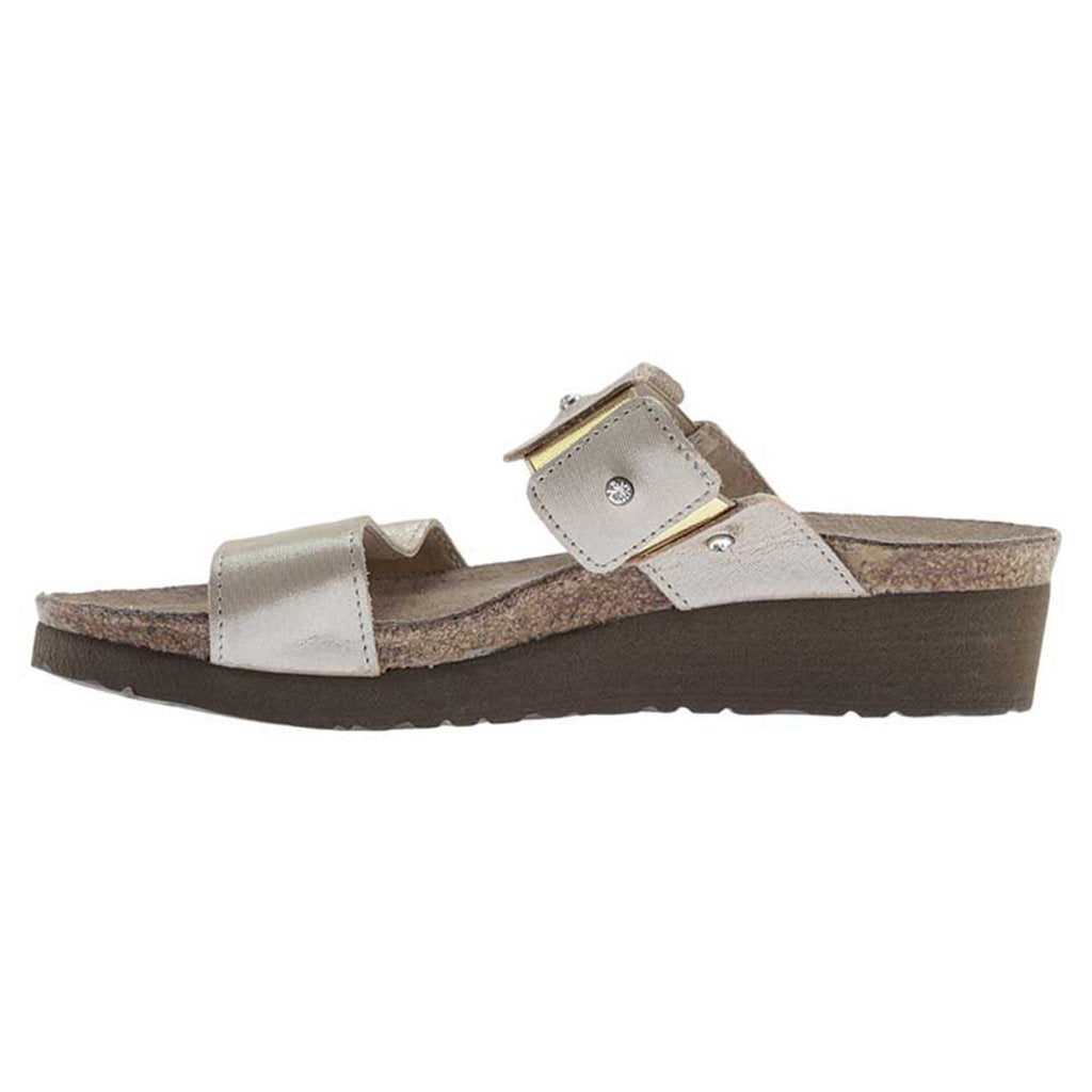 Naot Ashley Gold Womens Leather Slide Sandals - UK 6