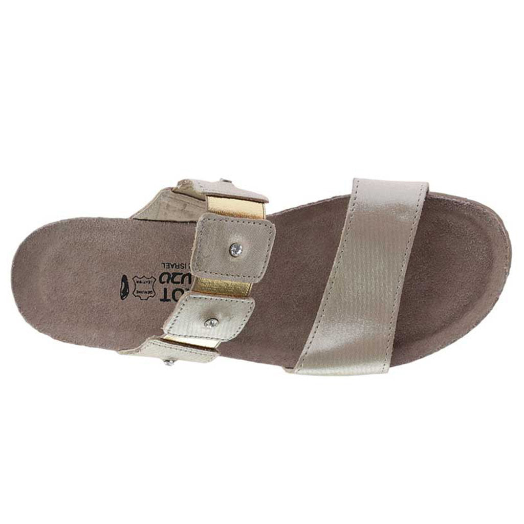 Naot Ashley Gold Womens Leather Slide Sandals - UK 6