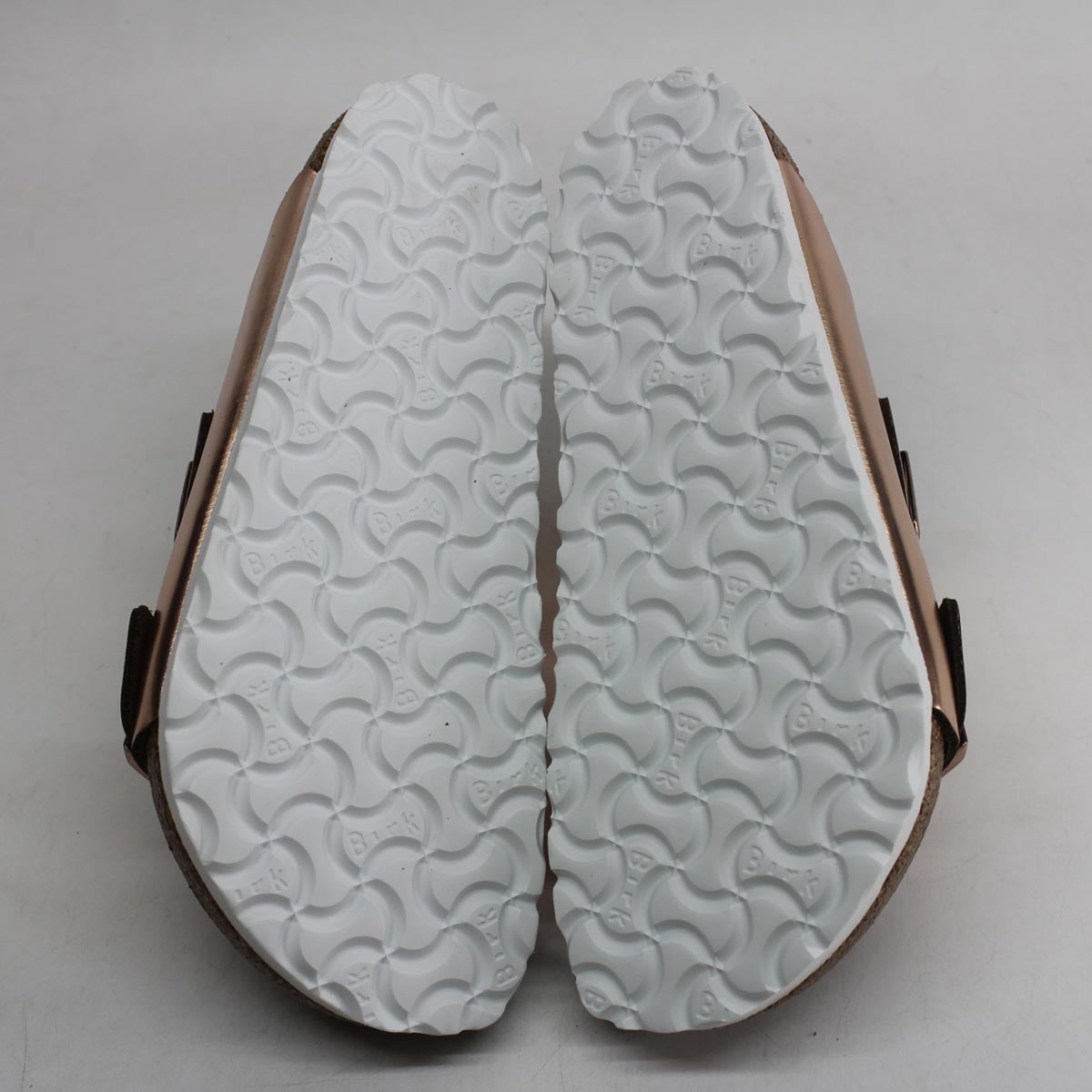 Birkenstock Arizona Metallic Copper Women Leather Soft Footbed Open-Back Sandals - UK 4.5