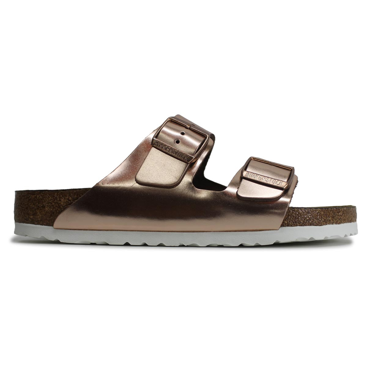 Birkenstock Arizona Metallic Copper Women Leather Soft Footbed Open-Back Sandals - UK 7