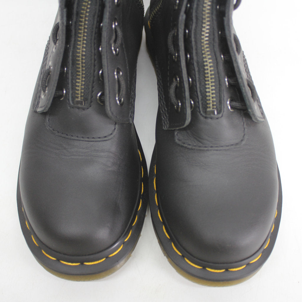 Dr.Martens Womens Boots 1460 Pascal Front Zip Combat Ankle Nappa Leather - UK 6