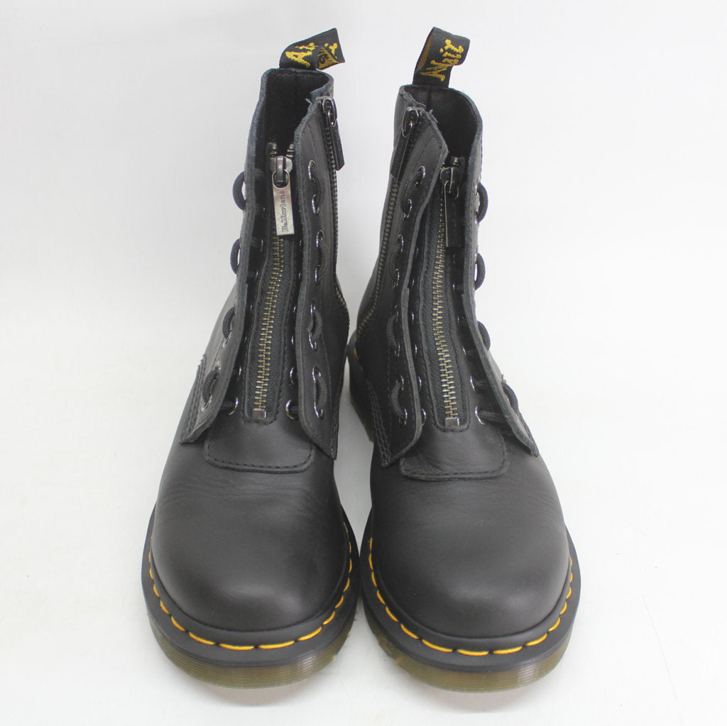 Dr.Martens Womens Boots 1460 Pascal Front Zip Combat Ankle Nappa Leather - UK 6