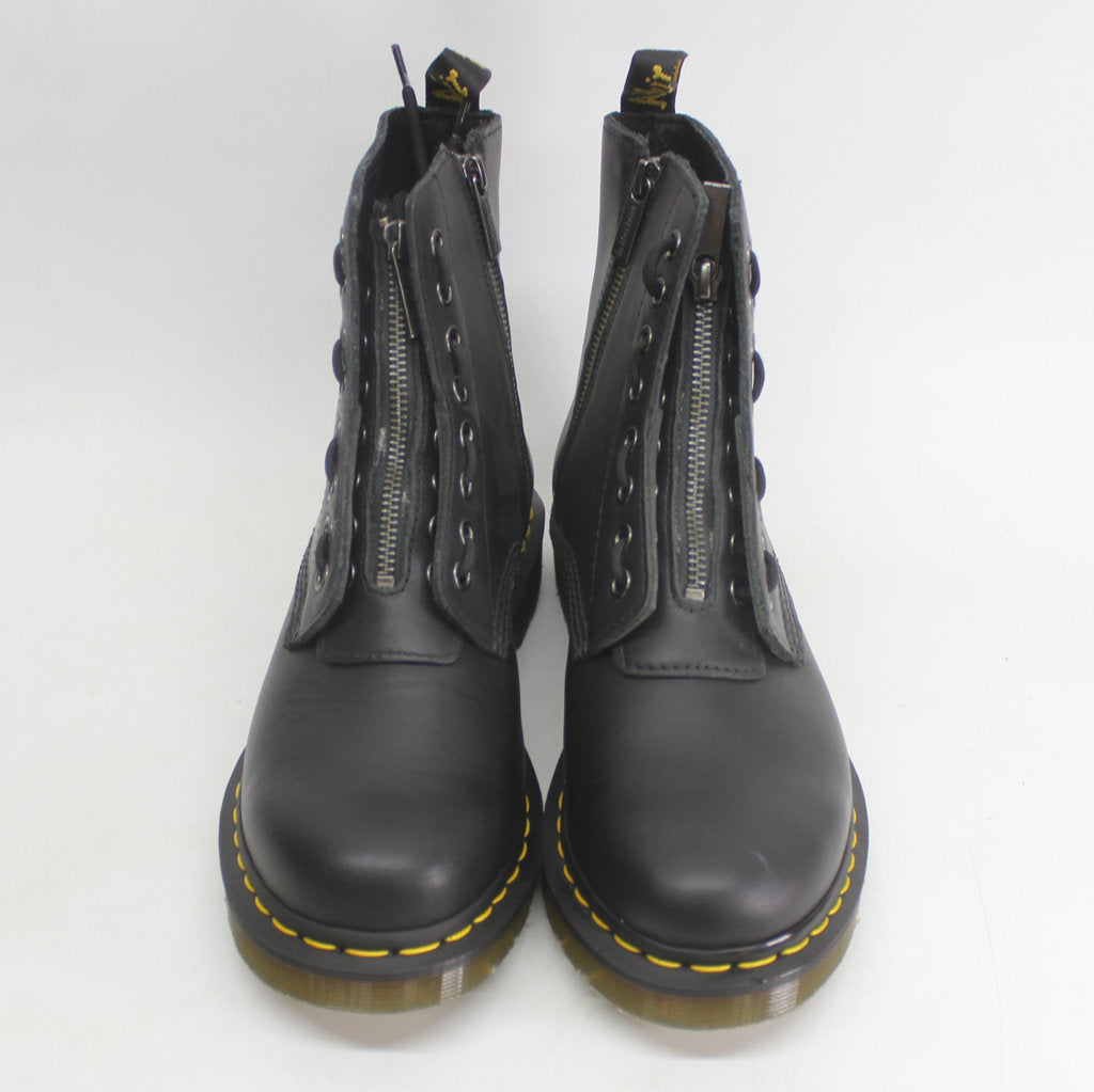 Dr.Martens Womens Boots 1460 Pascal Front Zip Combat Ankle Nappa Leather - UK 6