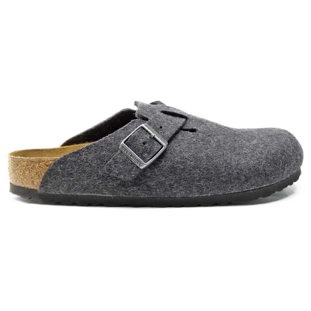 Birkenstock Boston Wool Unisex Sandals#color_anthracite