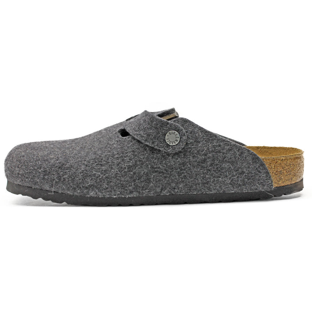 Birkenstock Boston Wool Unisex Sandals#color_anthracite