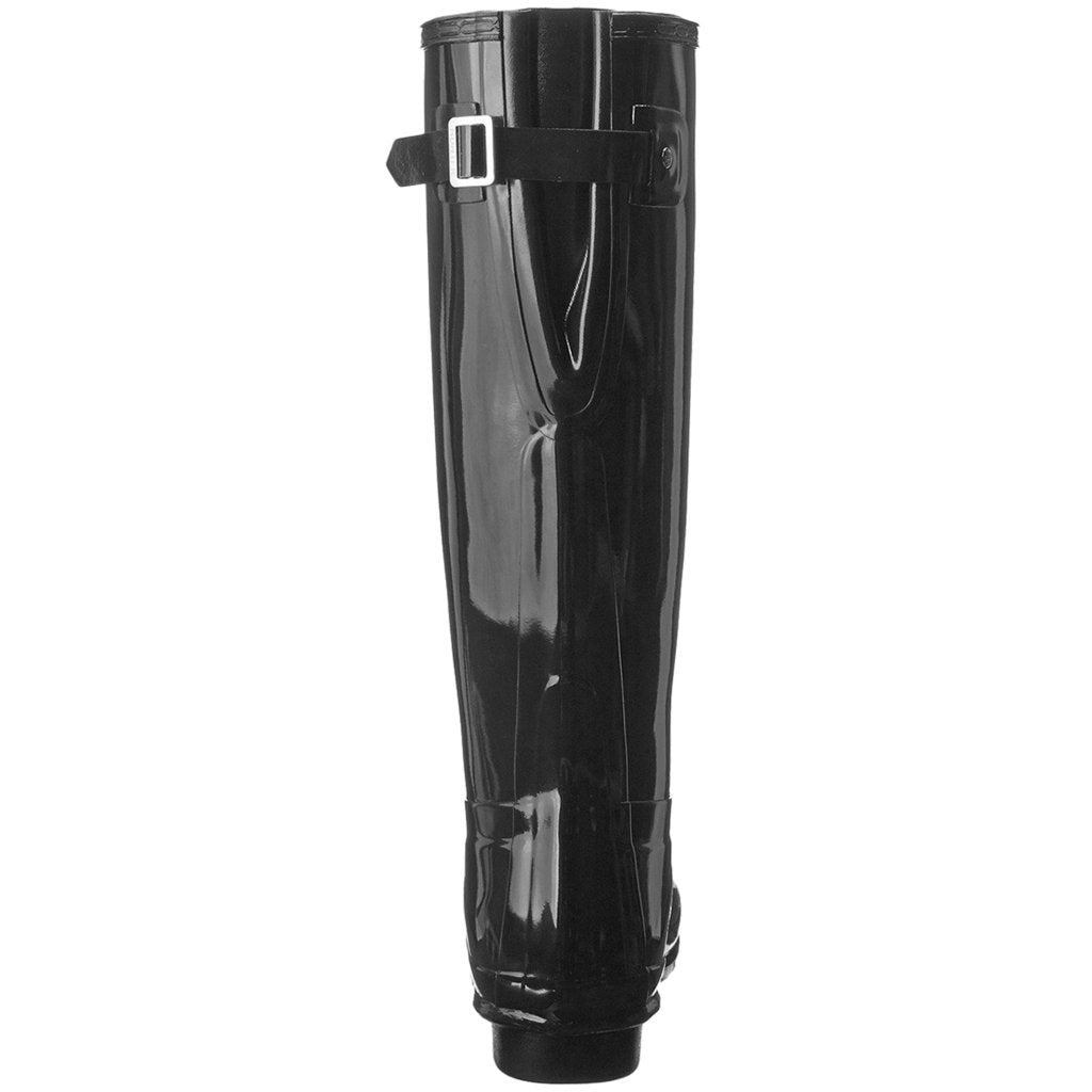 Hunter Womens Boots Original Tall Adjustable Gloss Pull-On Wellie Rubber - UK 6