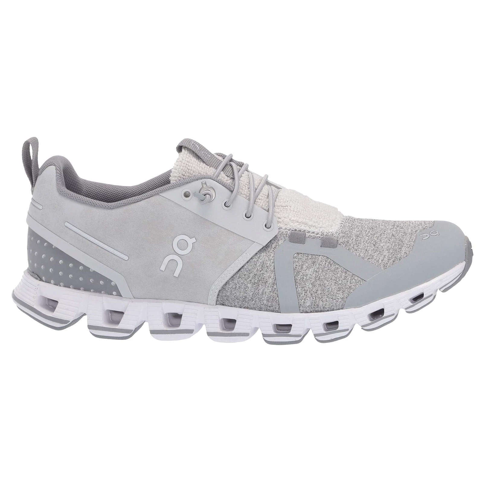 On Running Cloud Terry Textile Women's Low-Top Trainers#color_silver