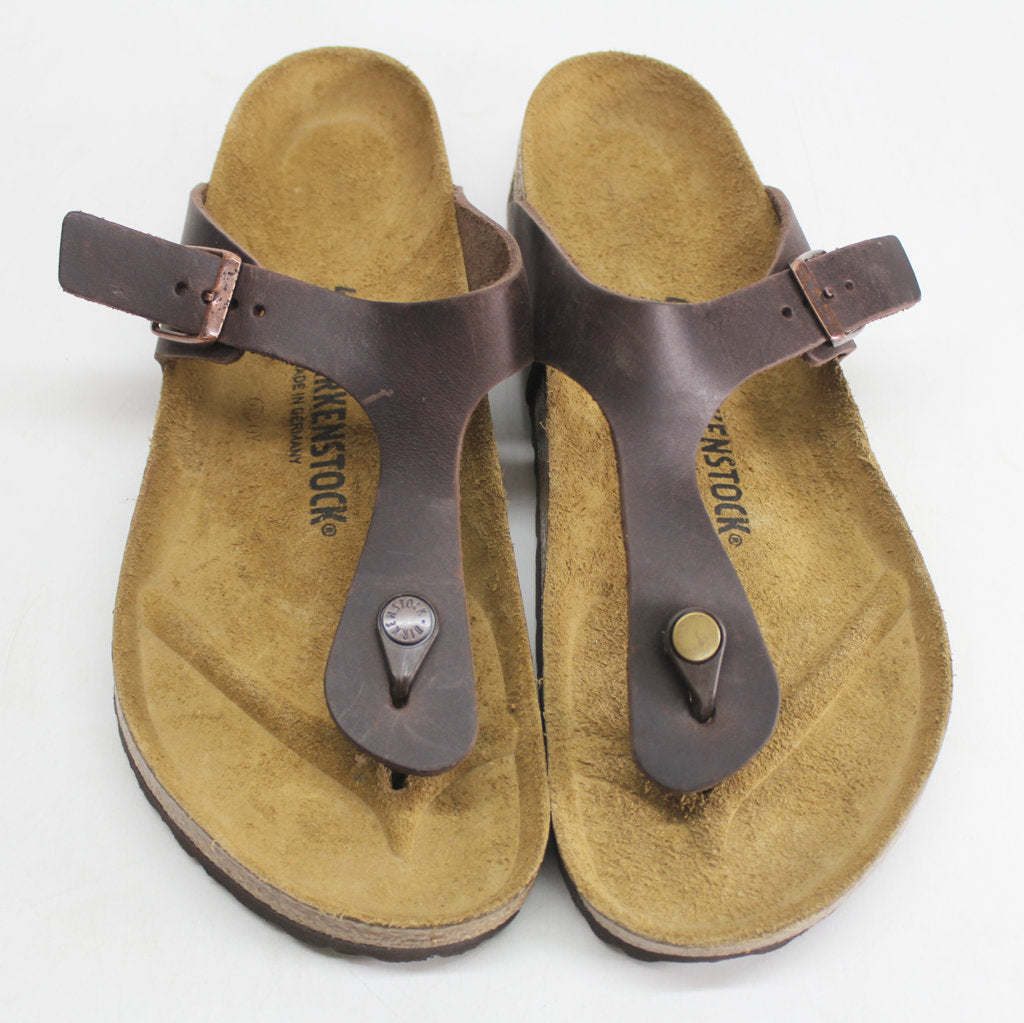 Birkenstock Unisex Sandals Gizeh Casual Slip-On Buckle Toe-Post Oiled Nubuck - UK 9.5