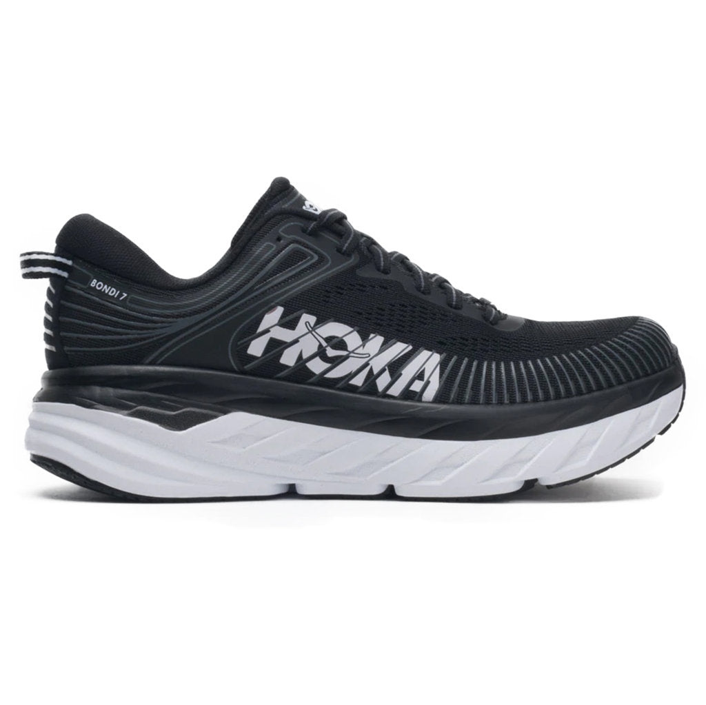 Hoka Mens Trainers Bondi 7 Lace-Up Low-Top Running Sneakers Mesh - UK 8.5