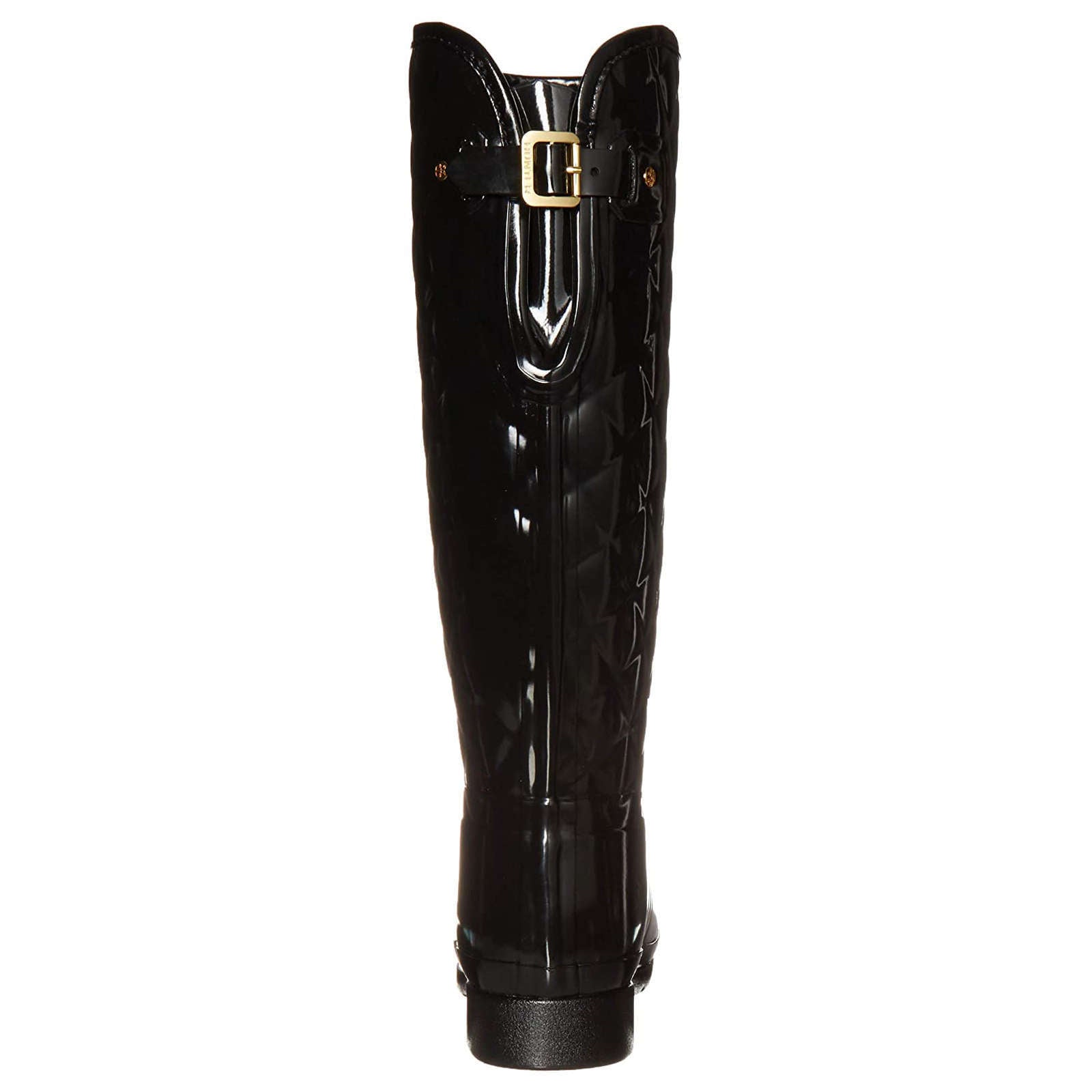 Refined Gloss Rubber Quilt Women's Tall Wellington Boots - Black / UK 4 |  US 6 Women | EU 37 / Medium