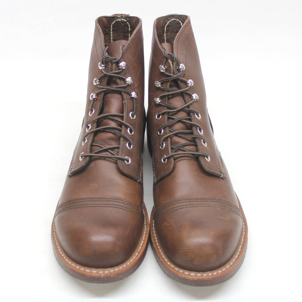 Red Wing Mens Boots Iron Ranger Casual Lace-Up Goodyear-Welt Toe-Cap Leather - UK 8.5