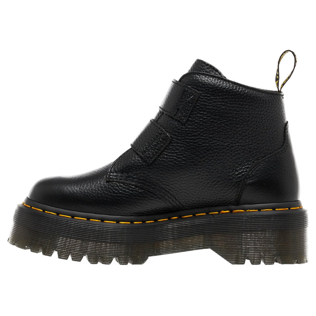 Dr. Martens Womens Boots Devon Heart Buckles Straps Goodyear-Welt Leather - UK 6