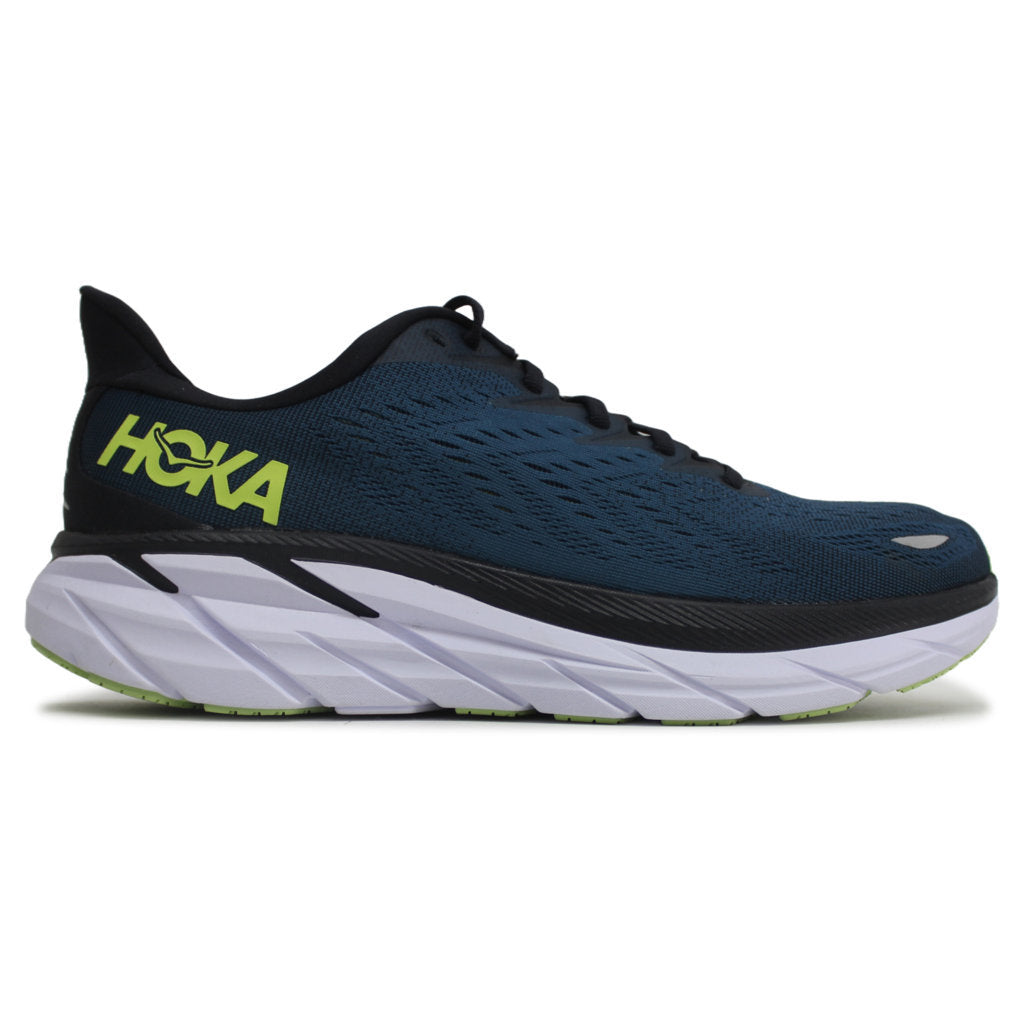 Hoka Mens Trainers Clifton 8 Lace-Up Low-Top Running Sneakers Mesh - UK 9.5