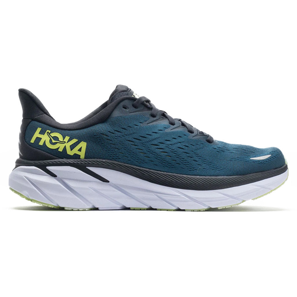 Hoka Mens Trainers Clifton 8 Lace-Up Low-Top Running Textile - UK 11.5