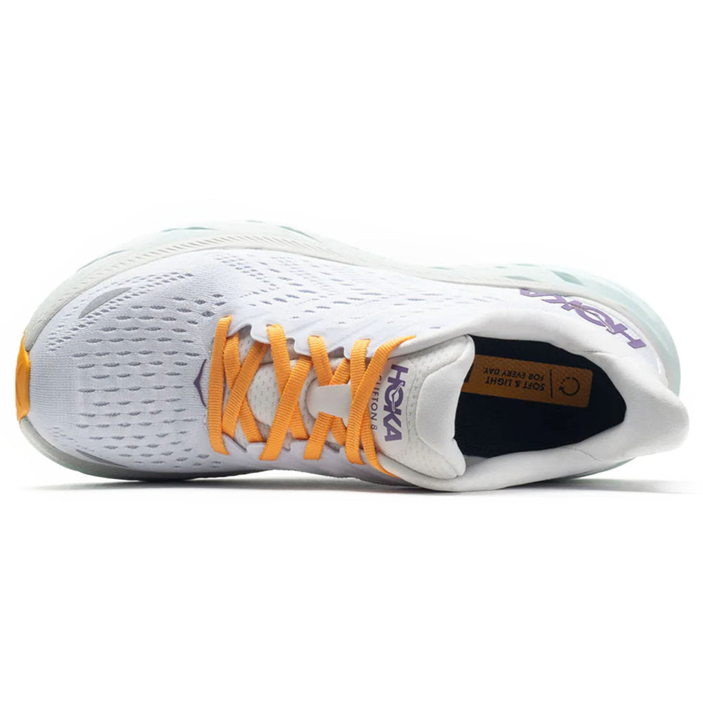 Hoka Womens Trainers Clifton 8 Lace-Up Low-Top Running Textile - UK 8.5