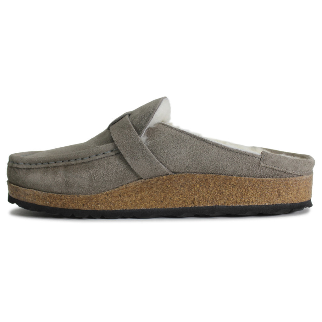 Birkenstock Unisex Sandals Buckley Shearling Casual Open-Back Buckle Suede - UK 7