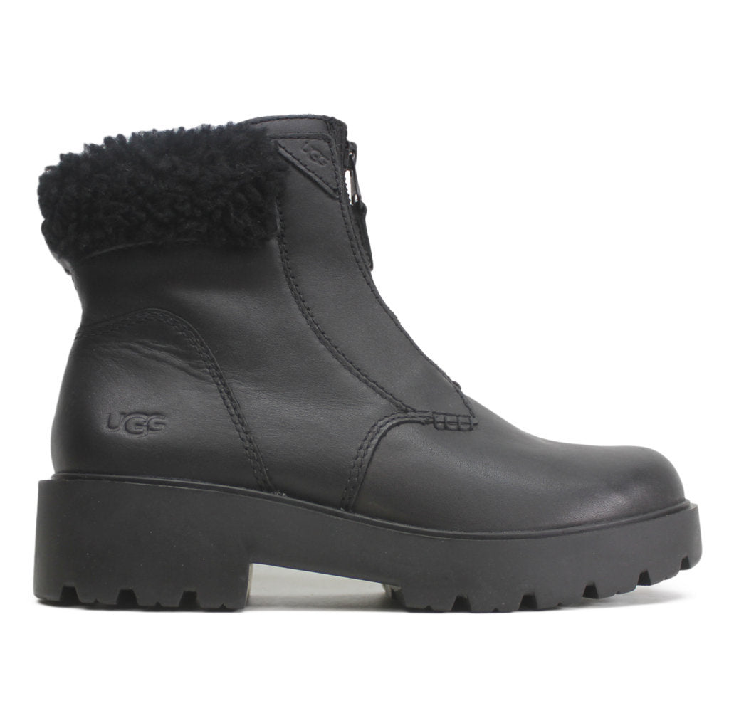 Ugg Womens Boots Czeriesa Casual Zip-Up Combat Ankle Leather - UK 6