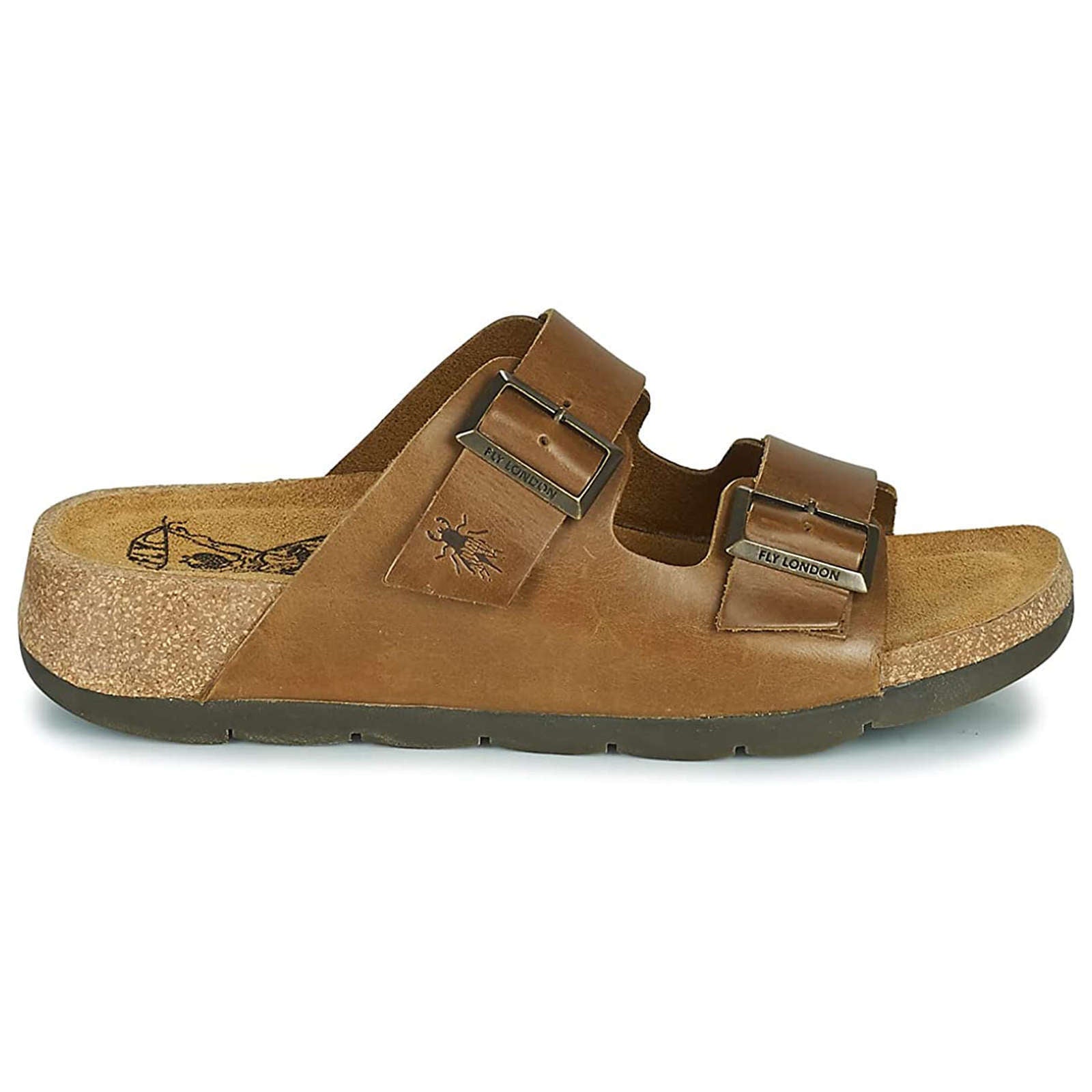 Fly London CAJA721FLY Leather Womens Sandals#color_camel