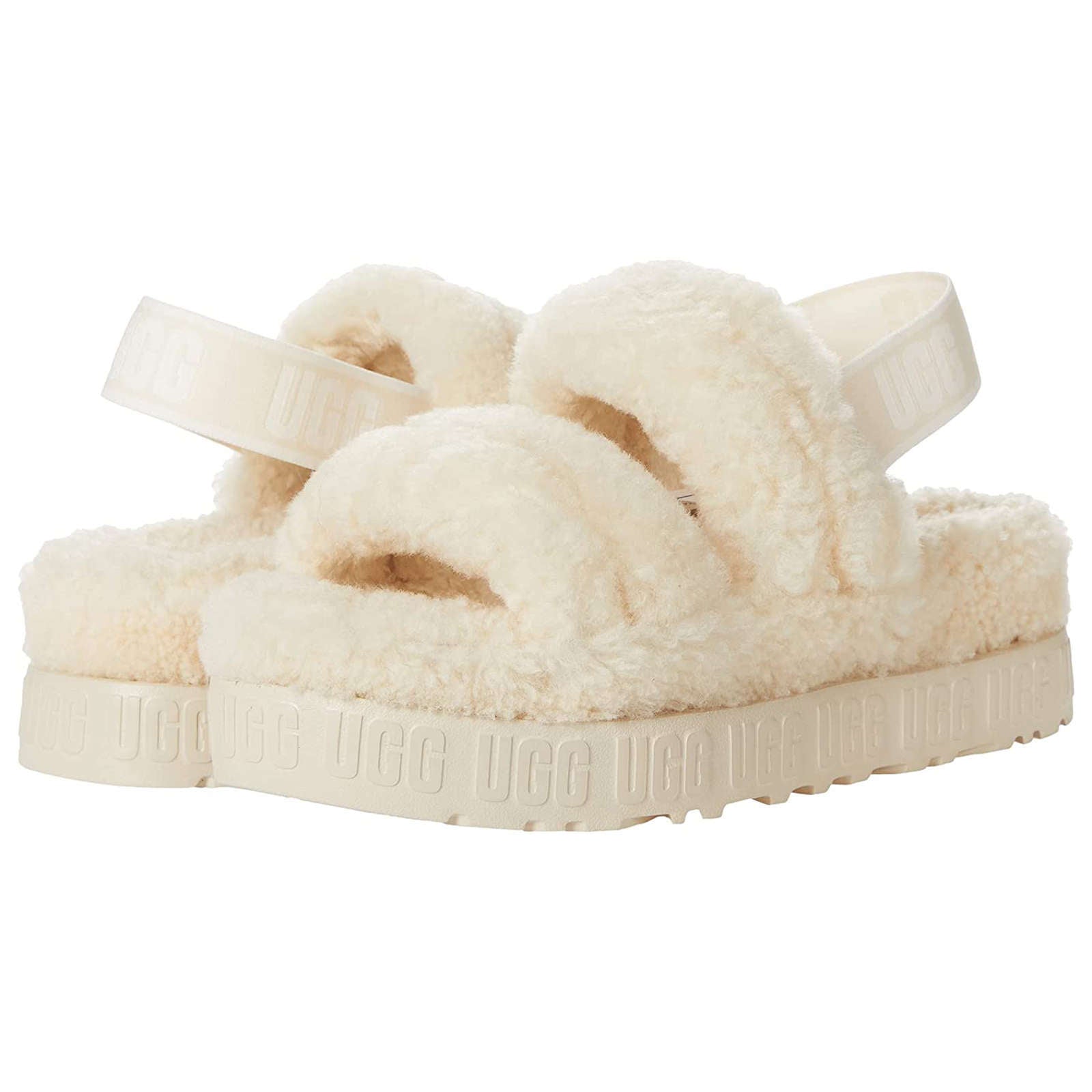 Ugg shearling deals slide sandals