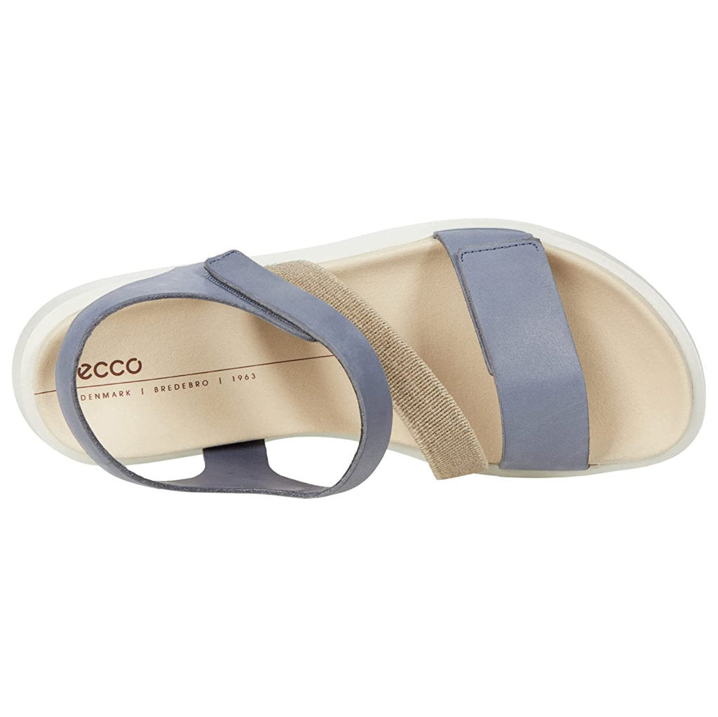 Ecco Womens Sandals Flowt 273713 Hook-And-Loop Slingback Leather Textile - UK 7.5