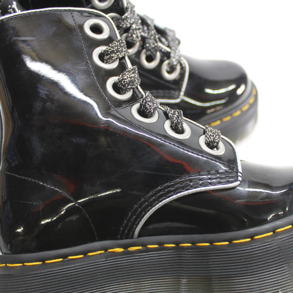 Dr. Martens Womens Boots Molly Casual Lace-Up Ankle Outdoor Patent Leather - UK 4