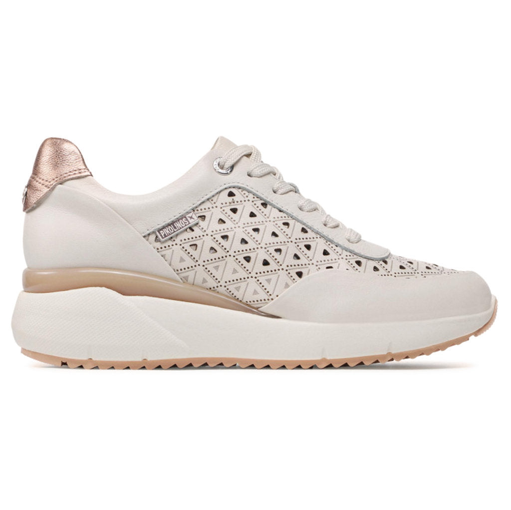 Pikolinos Sella W6Z-6632 W6Z-6632C1 Leather Womens Trainers - Nata - UK 5-5.5