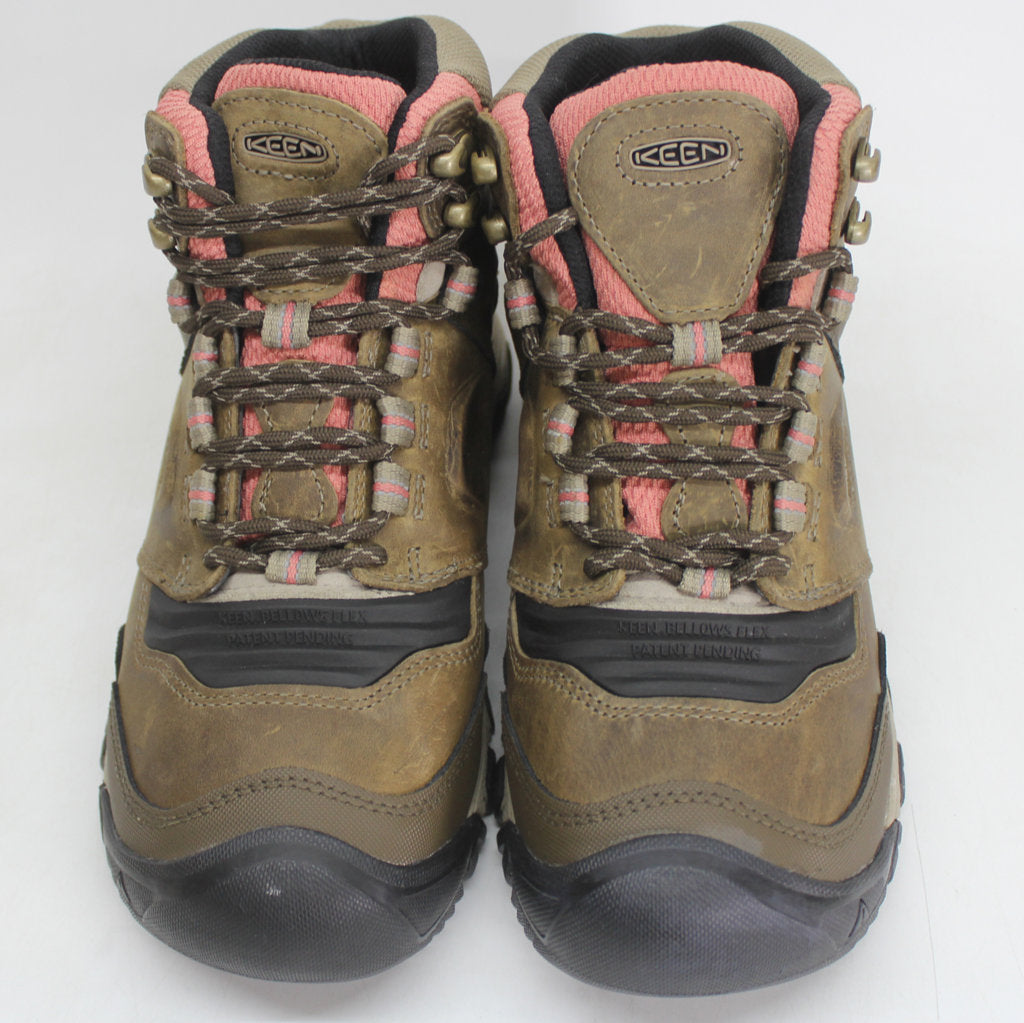 Keen Womens Boots Ridge Flex Mid WP Lace-Up Ankle Hiking Leather Textile - UK 5.5