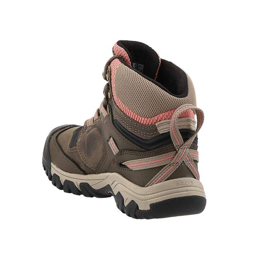 Keen Womens Boots Ridge Flex Mid WP Lace-Up Ankle Hiking Leather Textile - UK 7.5