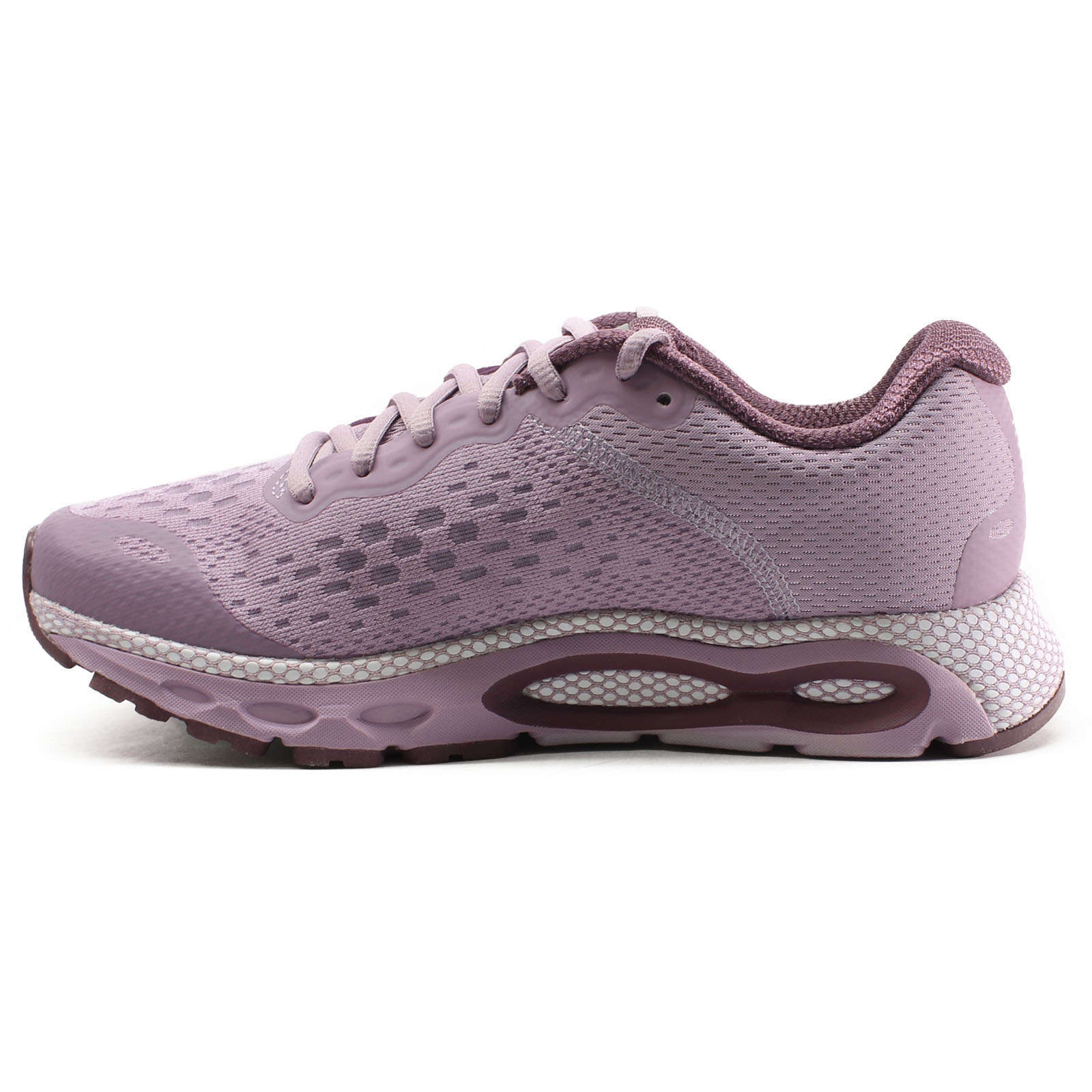 Under armour pink hot sale and grey shoes