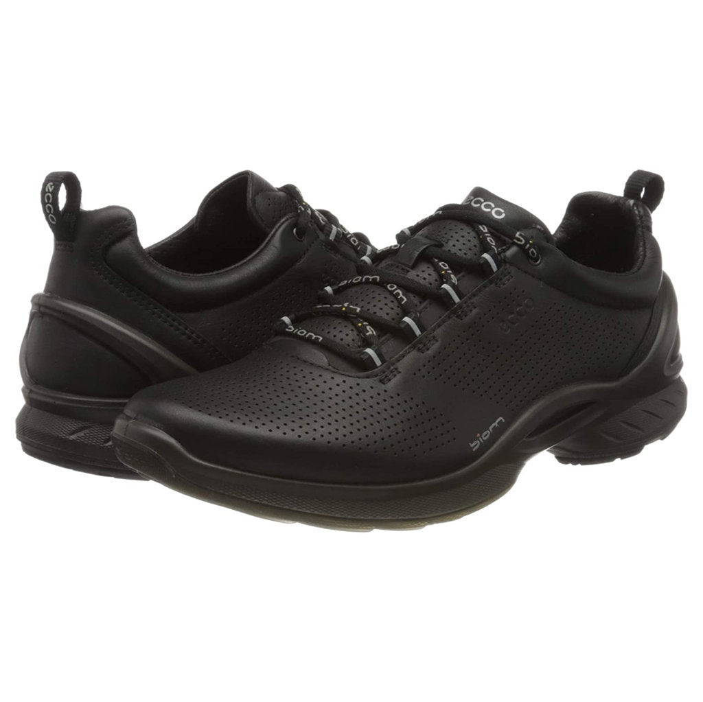 Ecco Biom Fjuel Leather Womens Trainers#color_black