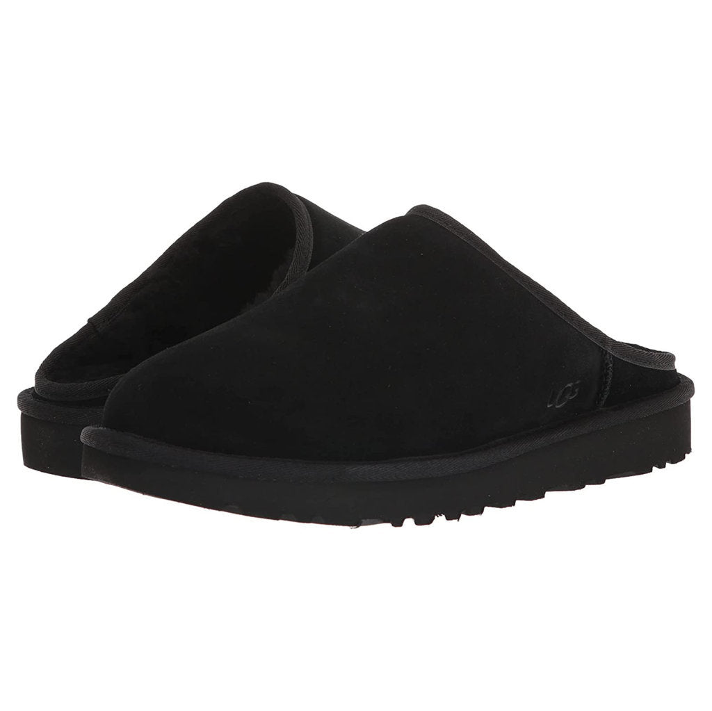 UGG Classic Slip-on Suede Sheepskin Men's Slippers#color_black