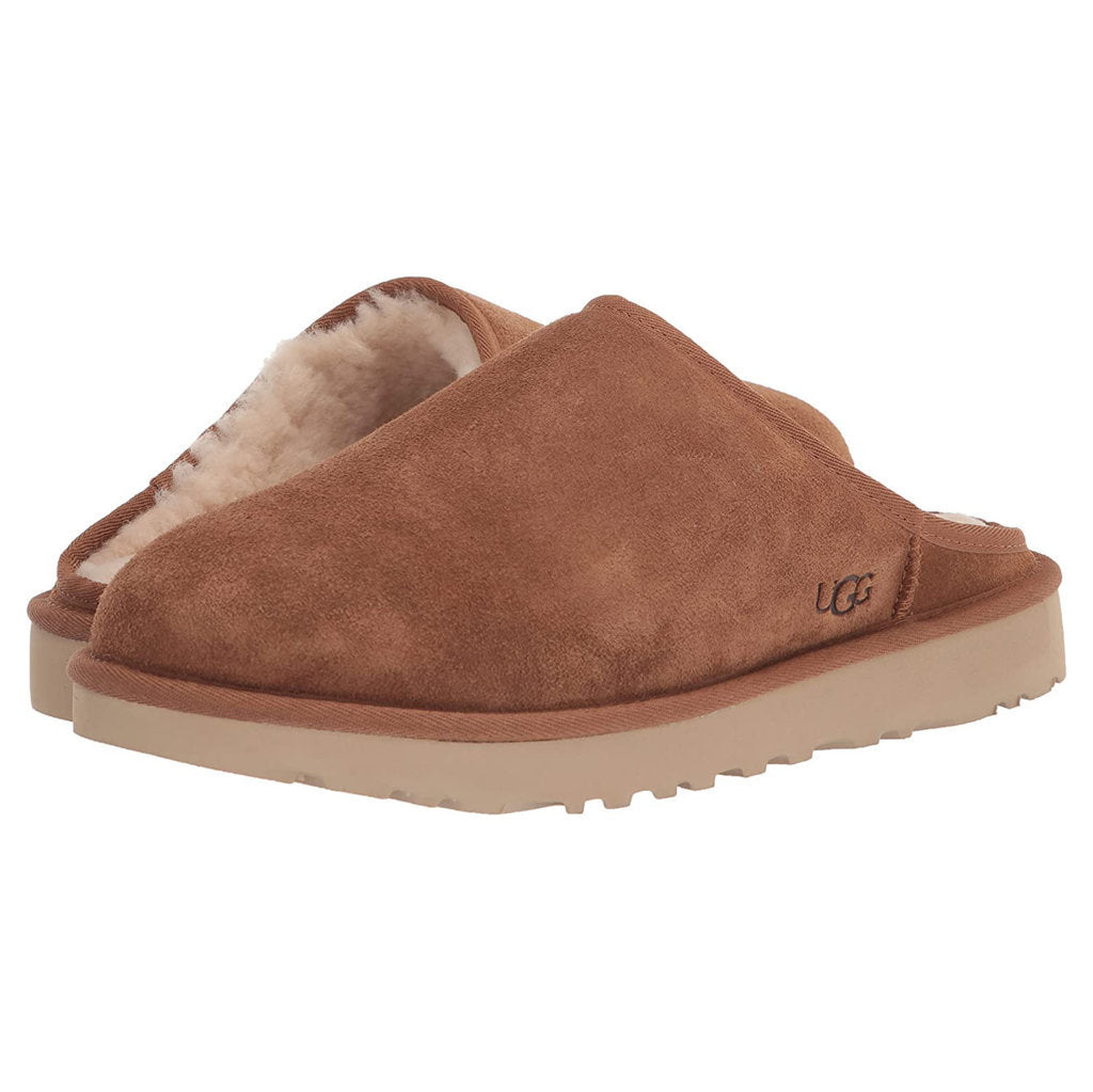 Ugg Mens Sandals Classic Slip On Casual Open-Back Closed-Toe Suede Leather - UK 9