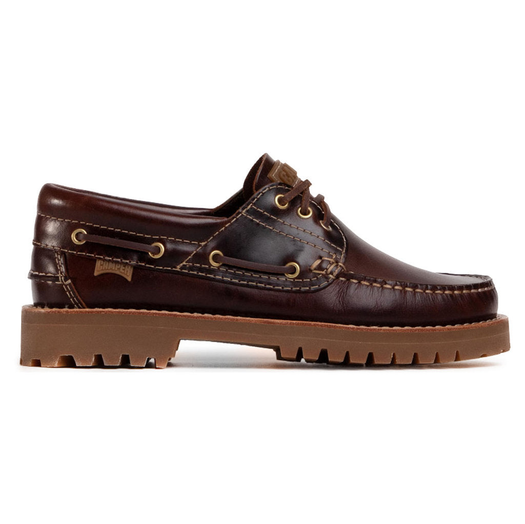 Camper Nautico Calfskin Leather Men's Shoes#color_brown