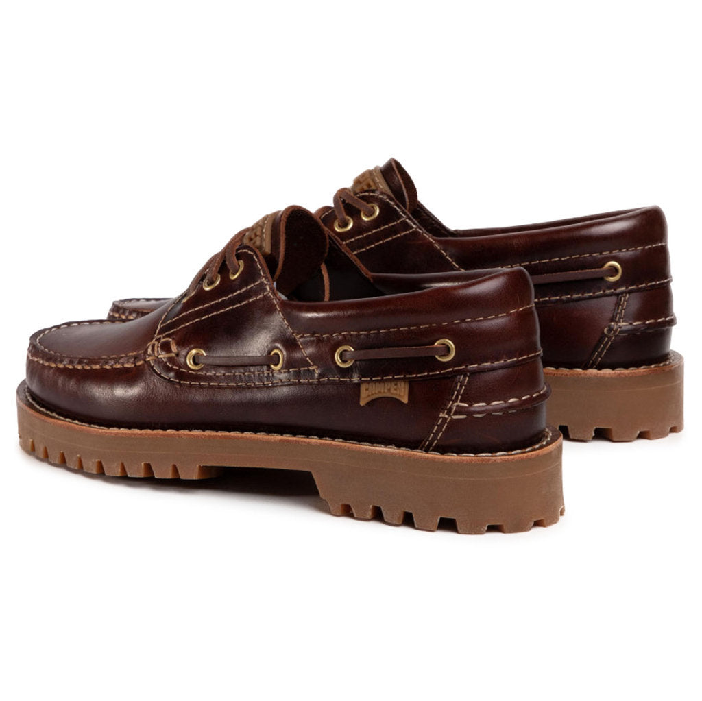 Camper Nautico Calfskin Leather Men's Shoes#color_brown