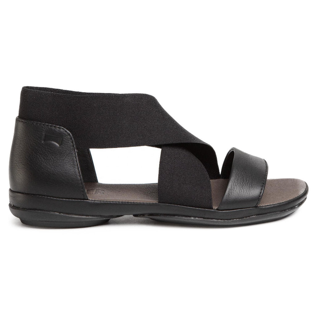 Camper Right Calsskin Leather Women's Open Toe Sandals#color_black