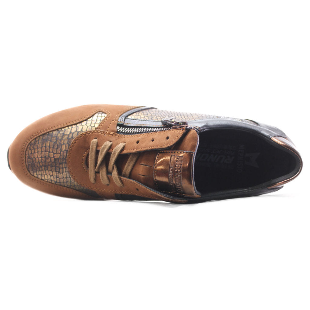 Mephisto Kim Leather Womens Trainers#color_hazelnut