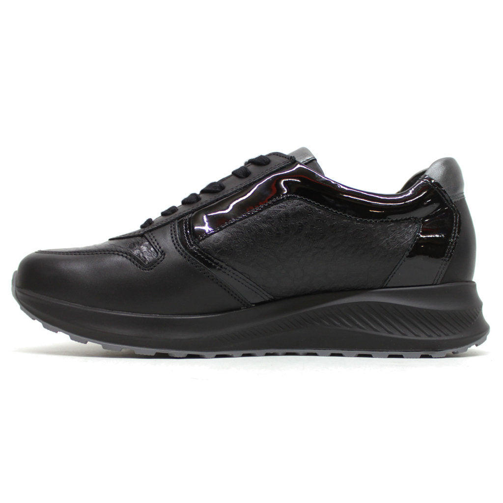 Mephisto Kim Leather Womens Trainers#color_black mix