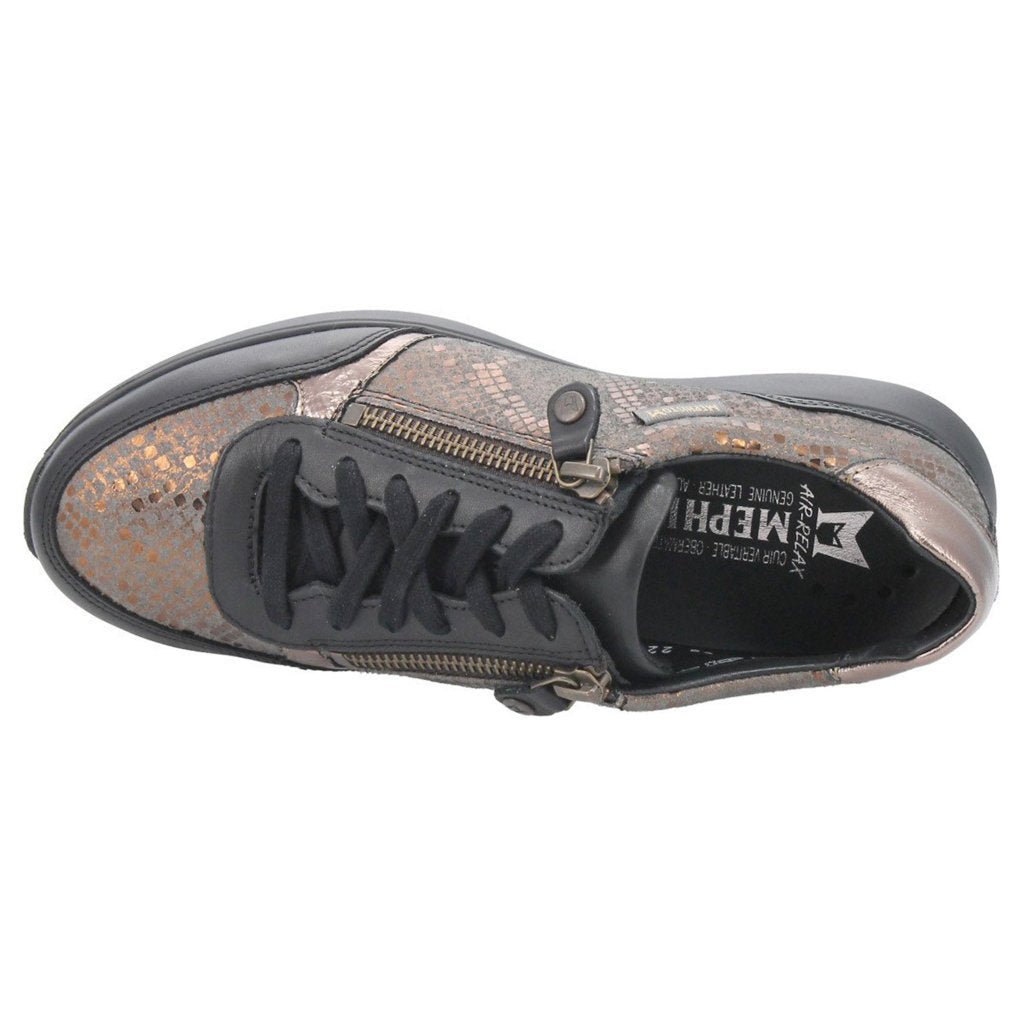 Mephisto Monia Leather Womens Trainers#color_black