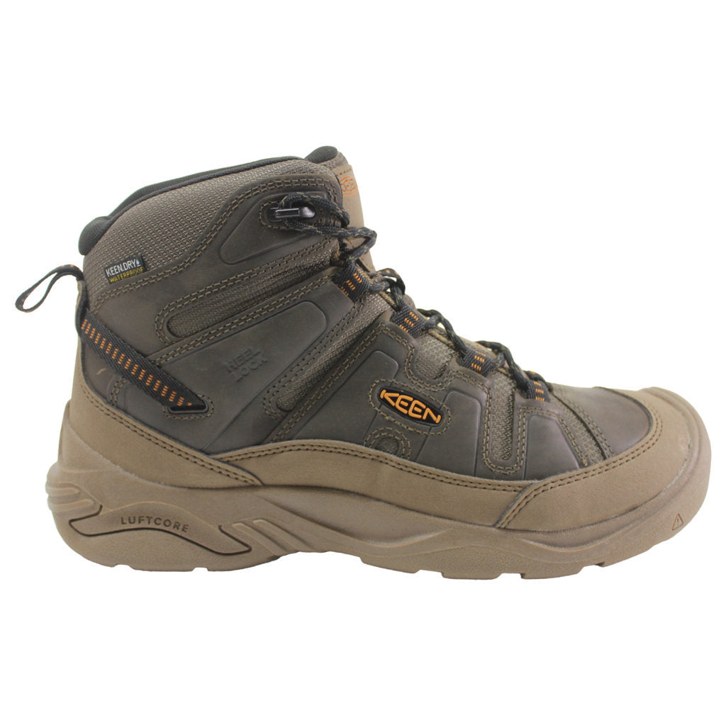 Keen Mens Boots Circadia Mid Lace Up Leather Textile - UK 9