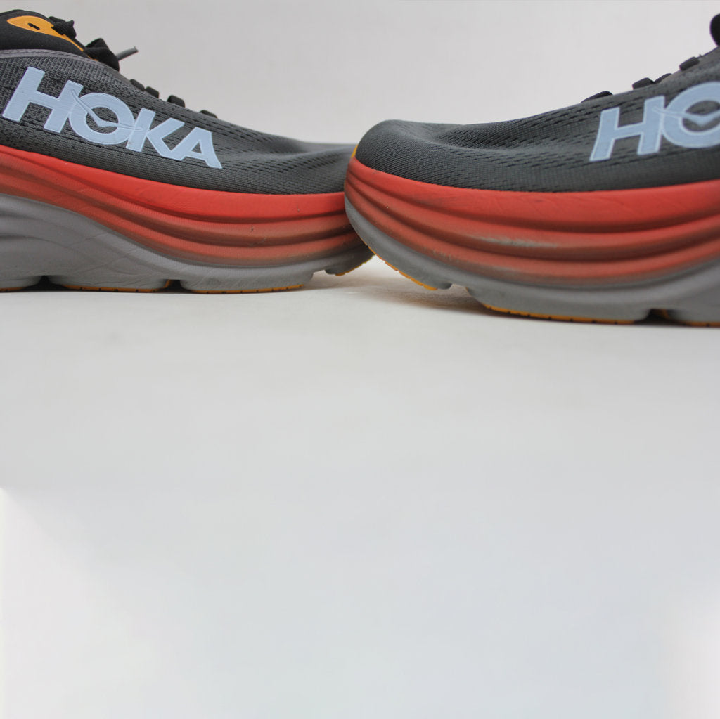 Hoka Mens Trainers Bondi 8 Lace-Up Low-Top Running Sneakers Textile - UK 11.5