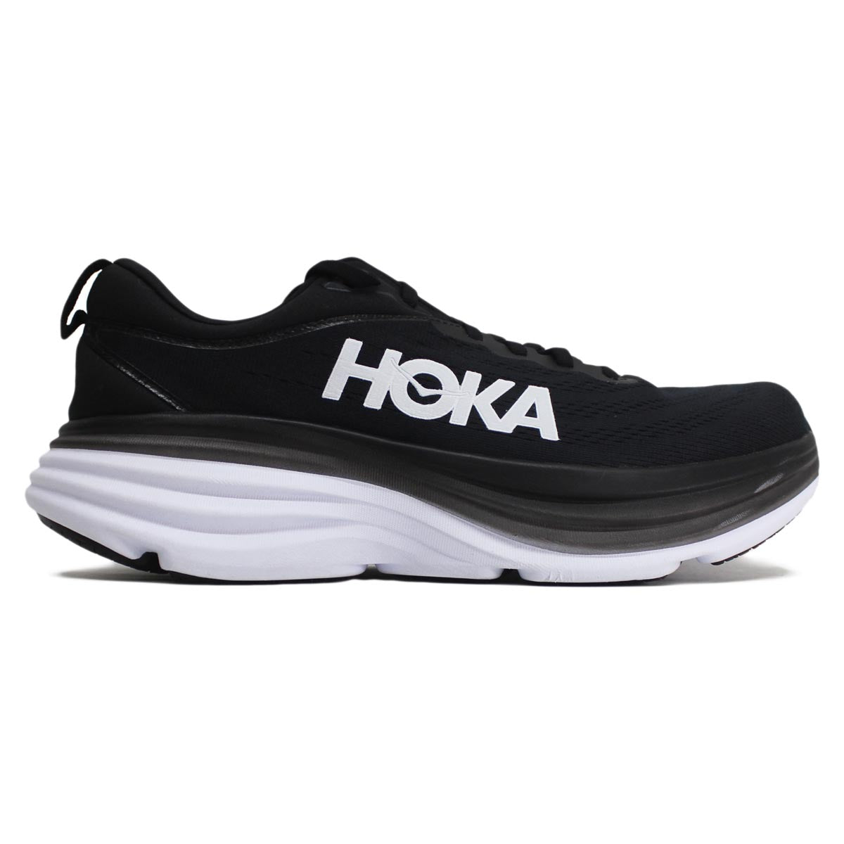 Hoka Mens Trainers Bondi 8 Lace-Up Low-Top Running Sneakers Textile - UK 10