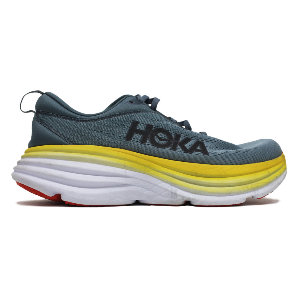 Hoka Mens Trainers Bondi 8 Lace-Up Low-Top Running Sneakers Textile - UK 9.5